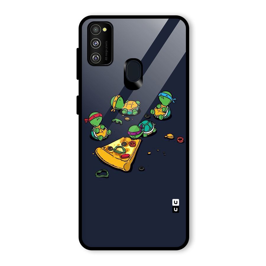 Pizza Overload Glass Back Case for Galaxy M30s