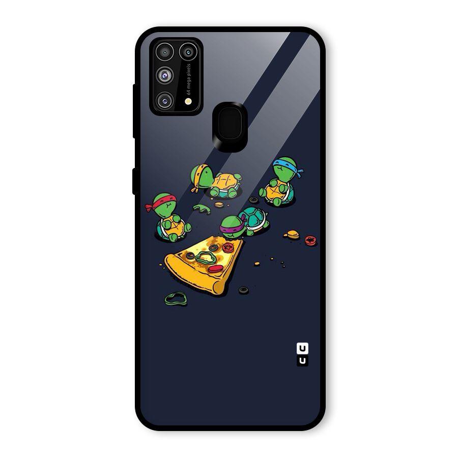 Pizza Overload Glass Back Case for Galaxy M31