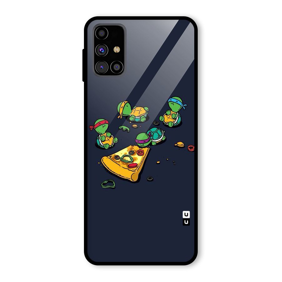 Pizza Overload Glass Back Case for Galaxy M31s