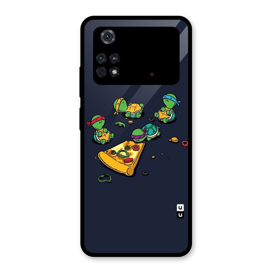 Pizza Overload Glass Back Case for Poco M4 Pro 4G