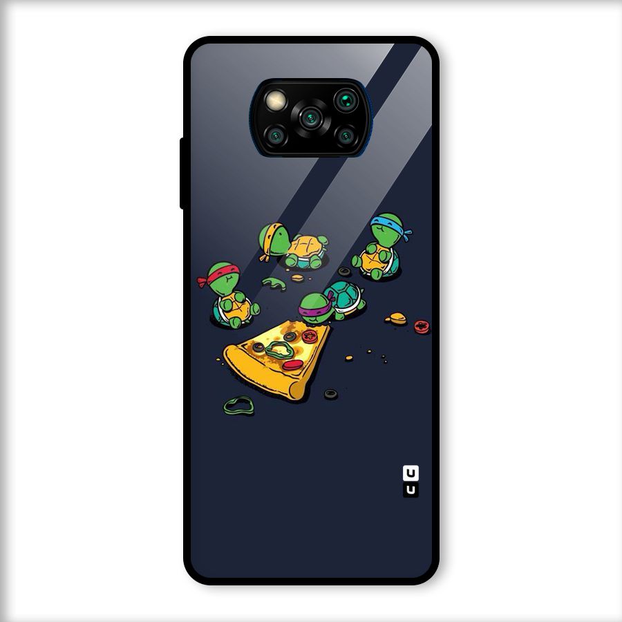 Pizza Overload Glass Back Case for Poco X3
