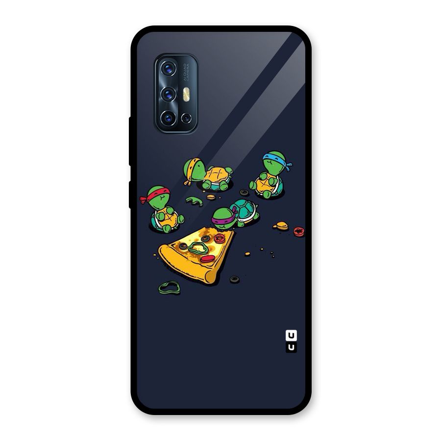 Pizza Overload Glass Back Case for Vivo V17