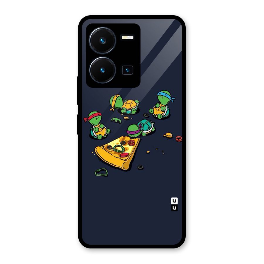 Pizza Overload Glass Back Case for Vivo Y35