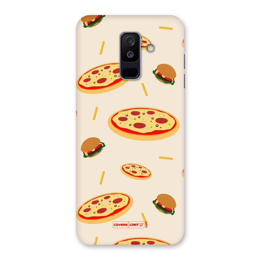 Pizza and Burger Love Back Case for Galaxy A6 Plus