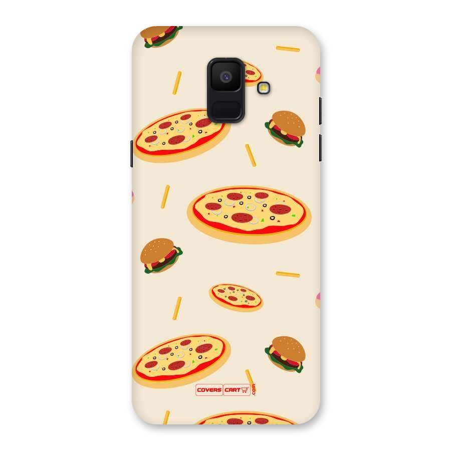 Pizza and Burger Love Back Case for Galaxy A6 (2018)