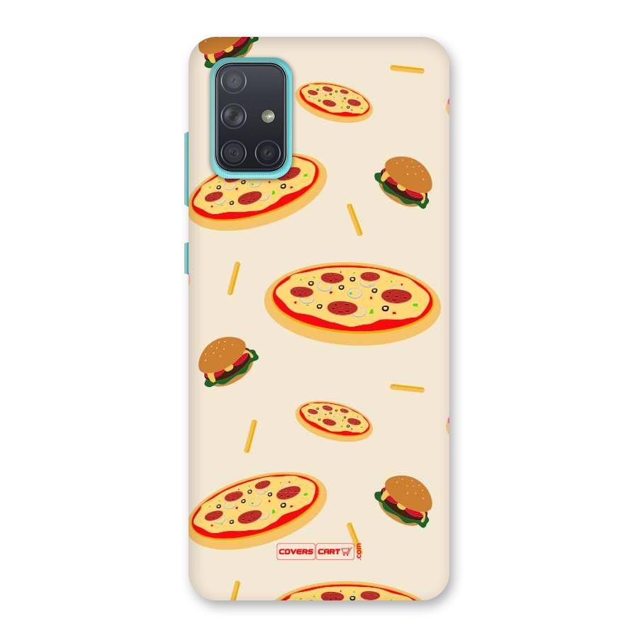 Pizza and Burger Love Back Case for Galaxy A71