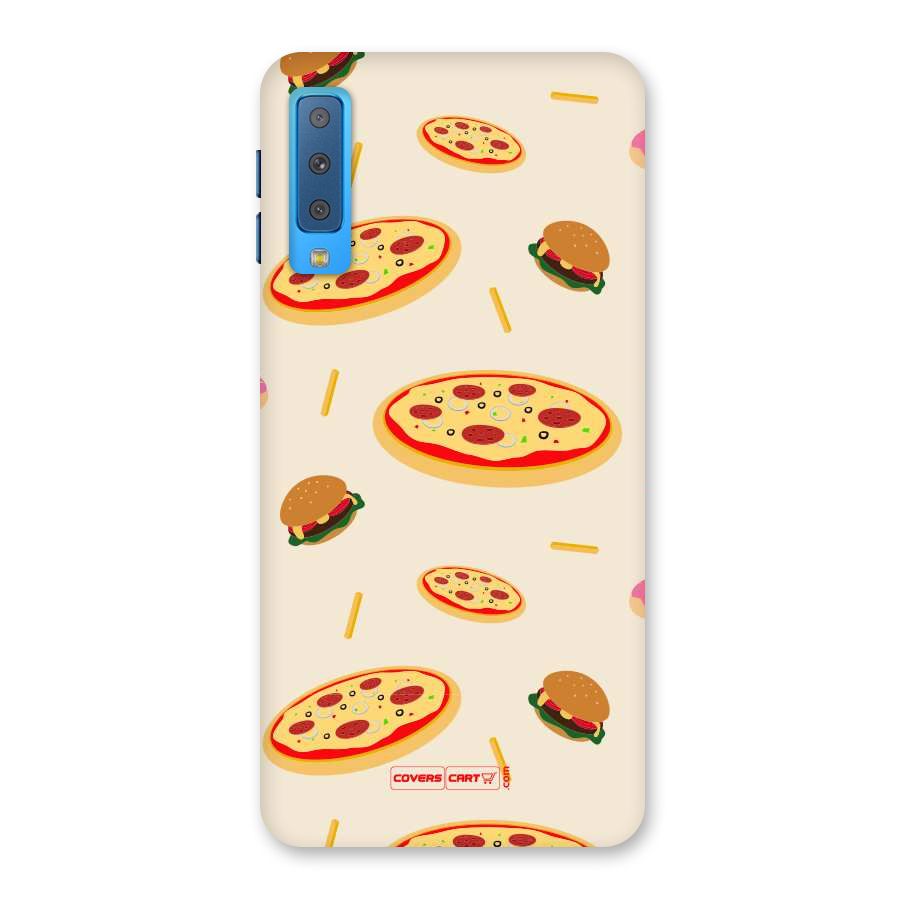Pizza and Burger Love Back Case for Galaxy A7 (2018)