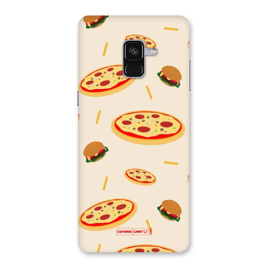 Pizza and Burger Love Back Case for Galaxy A8 Plus