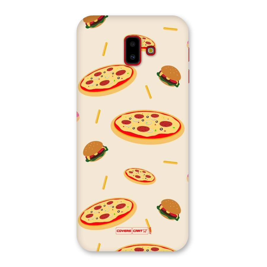 Pizza and Burger Love Back Case for Galaxy J6 Plus