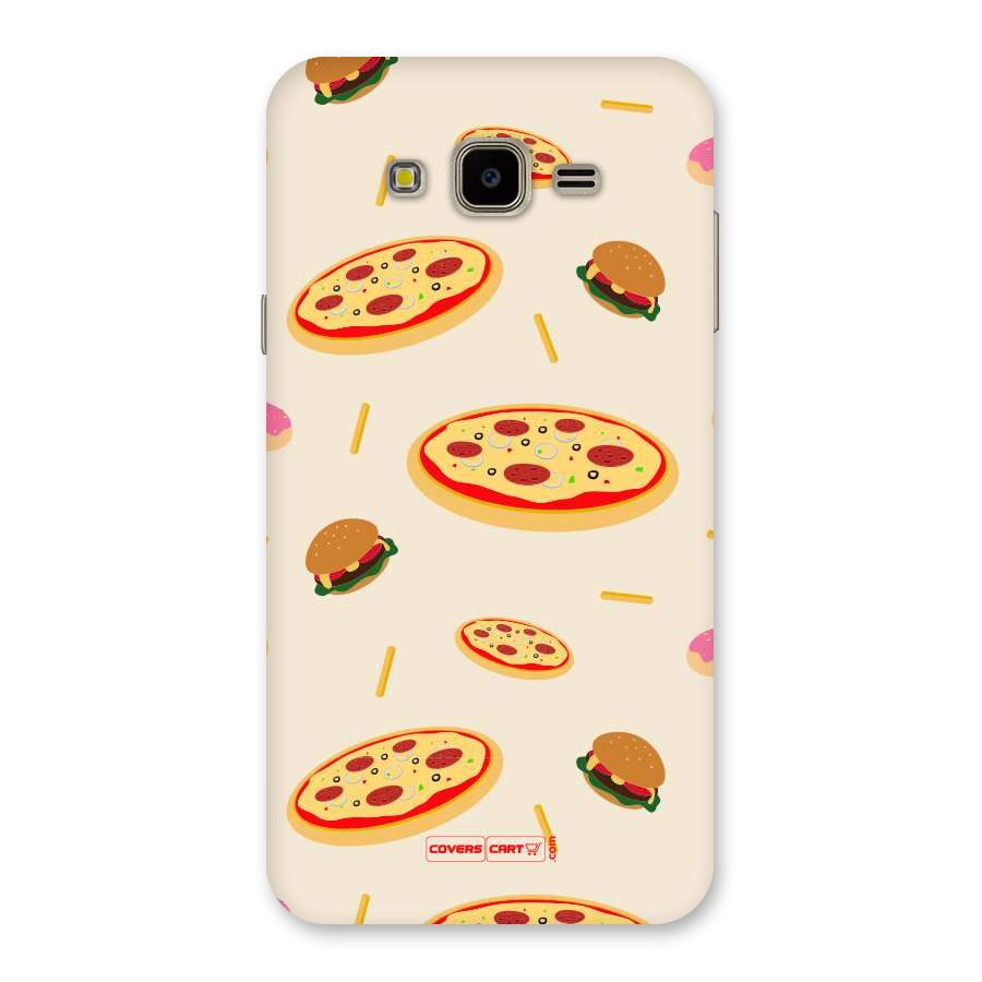 Pizza and Burger Love Back Case for Galaxy J7 Nxt