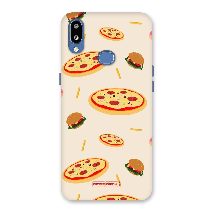 Pizza and Burger Love Back Case for Galaxy M01s