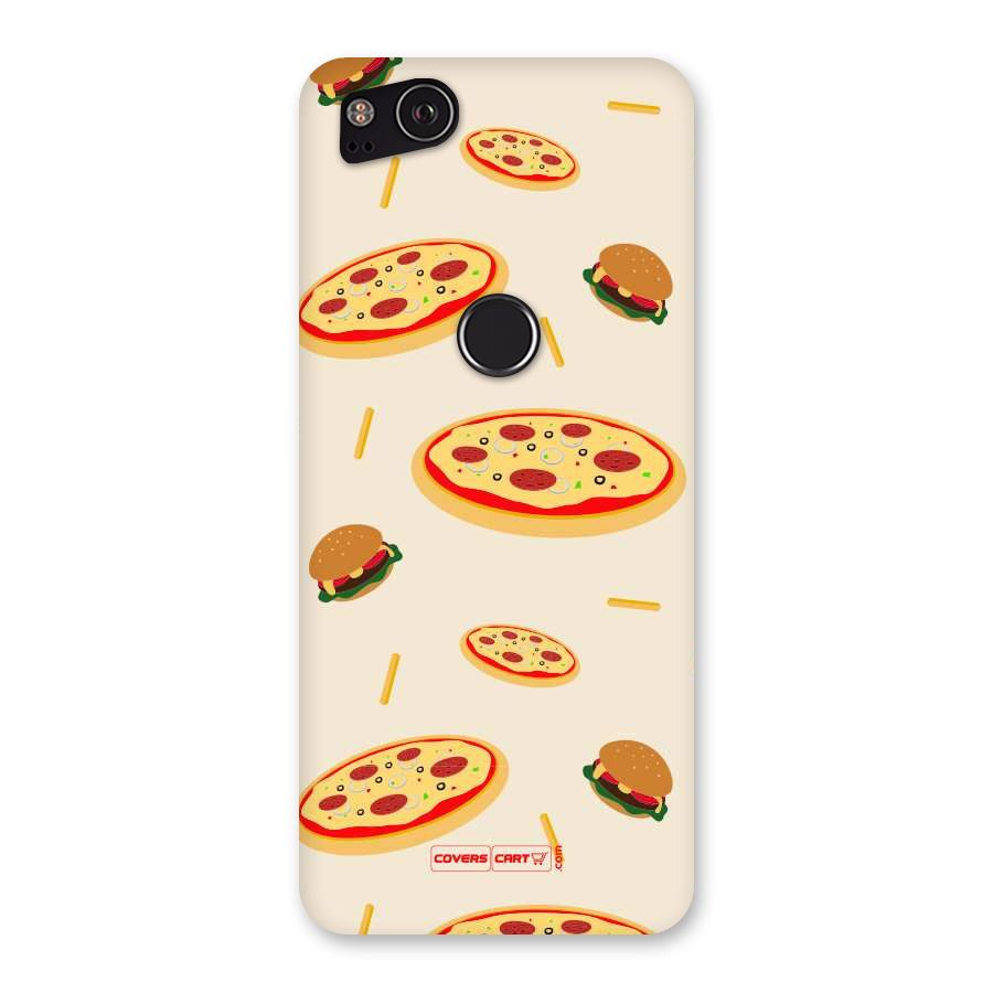Pizza and Burger Love Back Case for Google Pixel 2