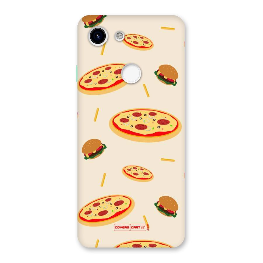 Pizza and Burger Love Back Case for Google Pixel 3
