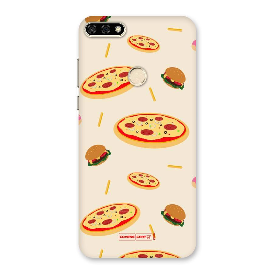 Pizza and Burger Love Back Case for Honor 7A