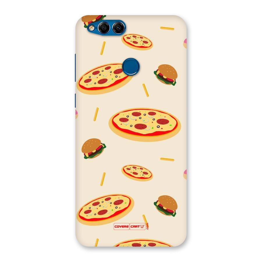 Pizza and Burger Love Back Case for Honor 7X