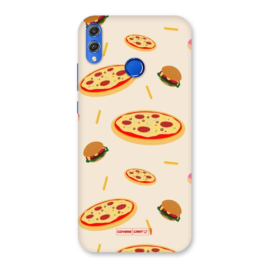 Pizza and Burger Love Back Case for Honor 8X