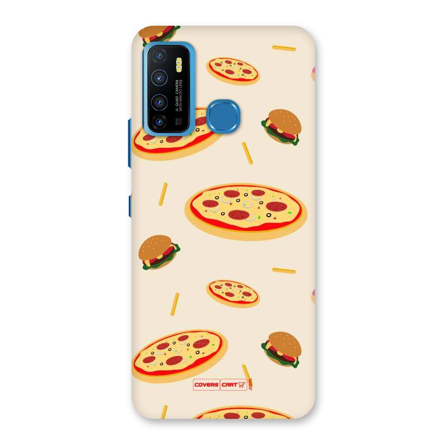 Pizza and Burger Love Back Case for Infinix Hot 9