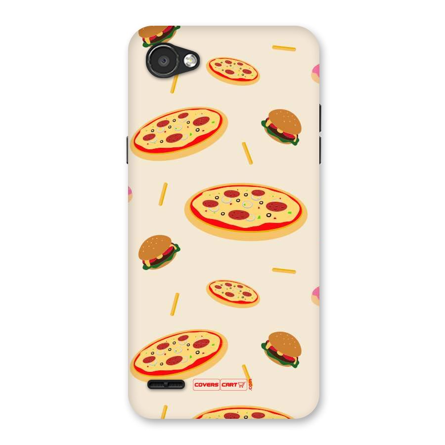 Pizza and Burger Love Back Case for LG Q6