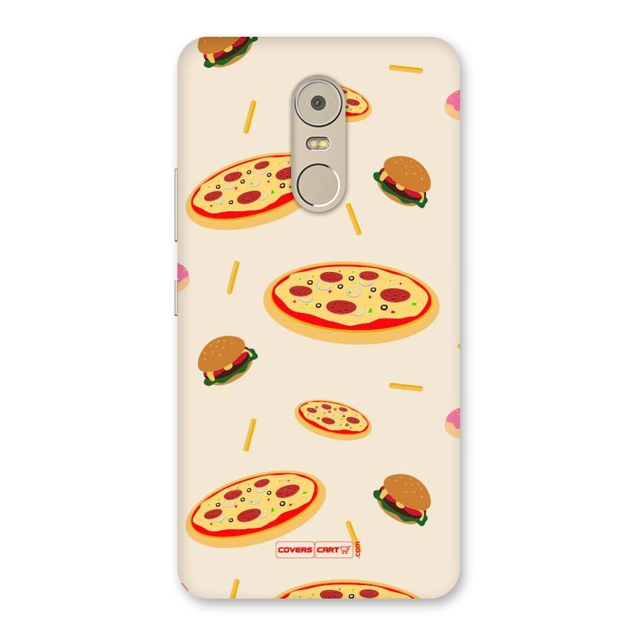 Pizza and Burger Love Back Case for Lenovo K6 Note
