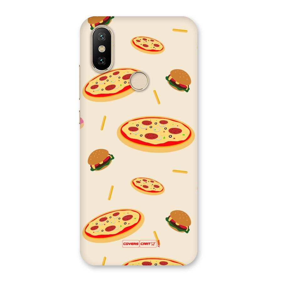 Pizza and Burger Love Back Case for Mi A2