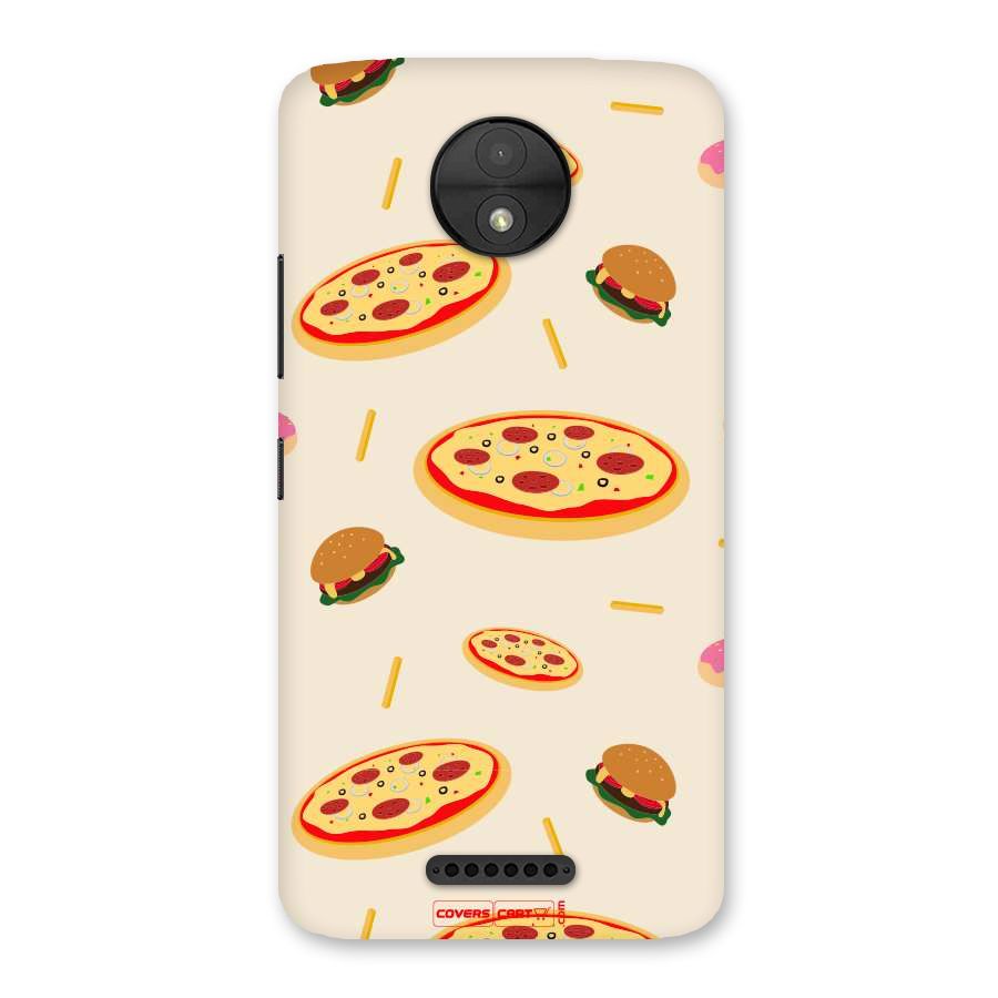 Pizza and Burger Love Back Case for Moto C