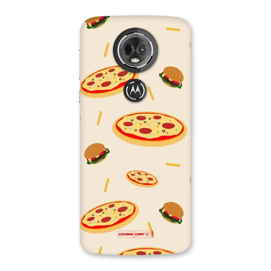 Pizza and Burger Love Back Case for Moto E5 Plus