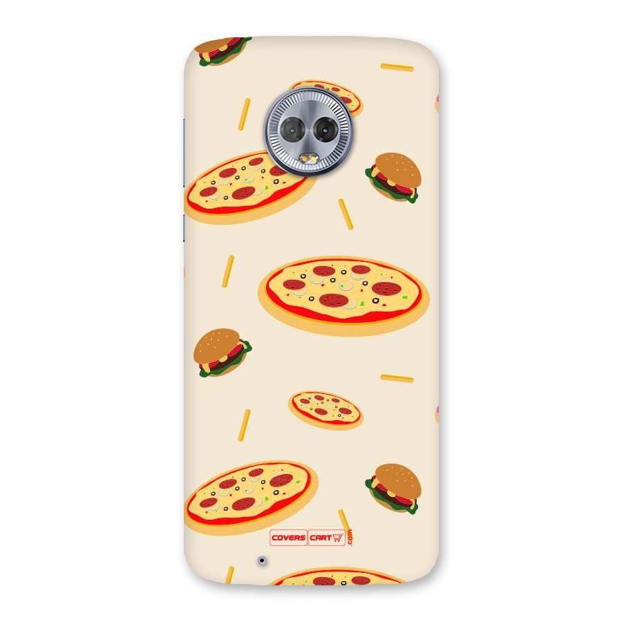 Pizza and Burger Love Back Case for Moto G6