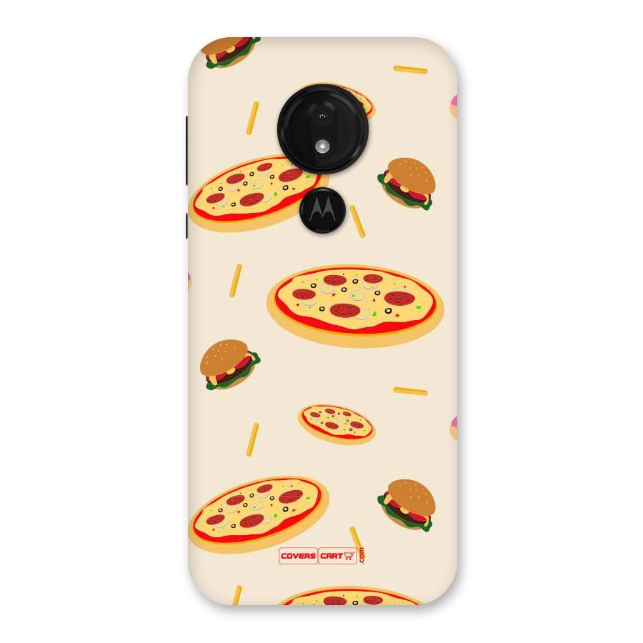 Pizza and Burger Love Back Case for Moto G7 Power