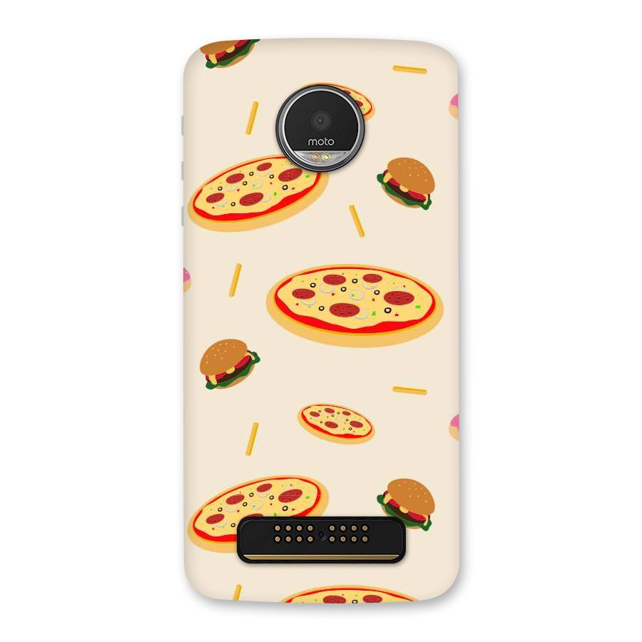 Pizza and Burger Love Back Case for Moto Z Play