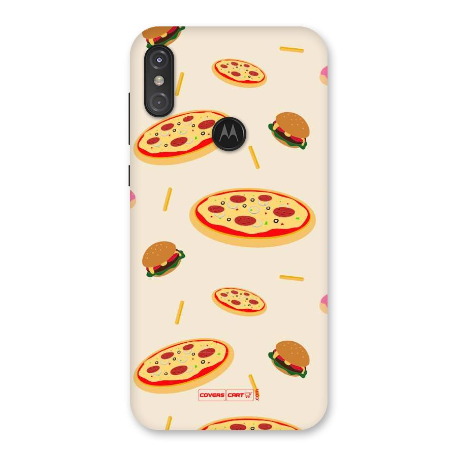 Pizza and Burger Love Back Case for Motorola One Power
