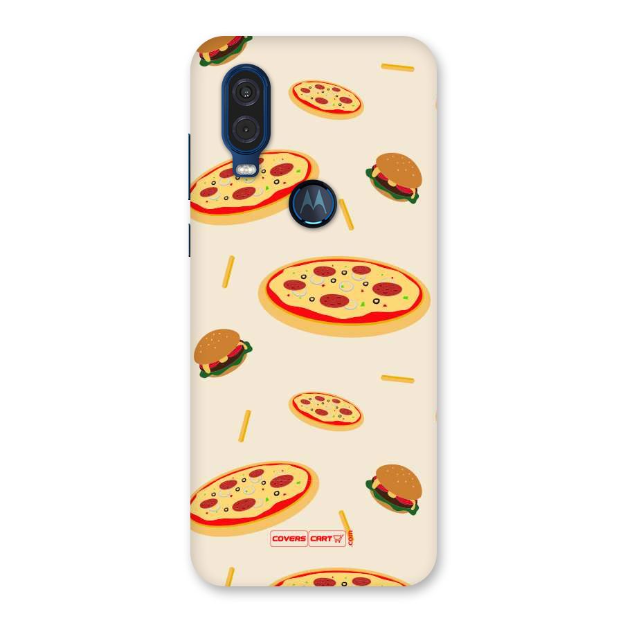Pizza and Burger Love Back Case for Motorola One Vision
