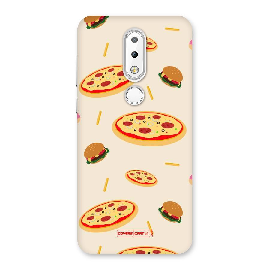 Pizza and Burger Love Back Case for Nokia 6.1 Plus