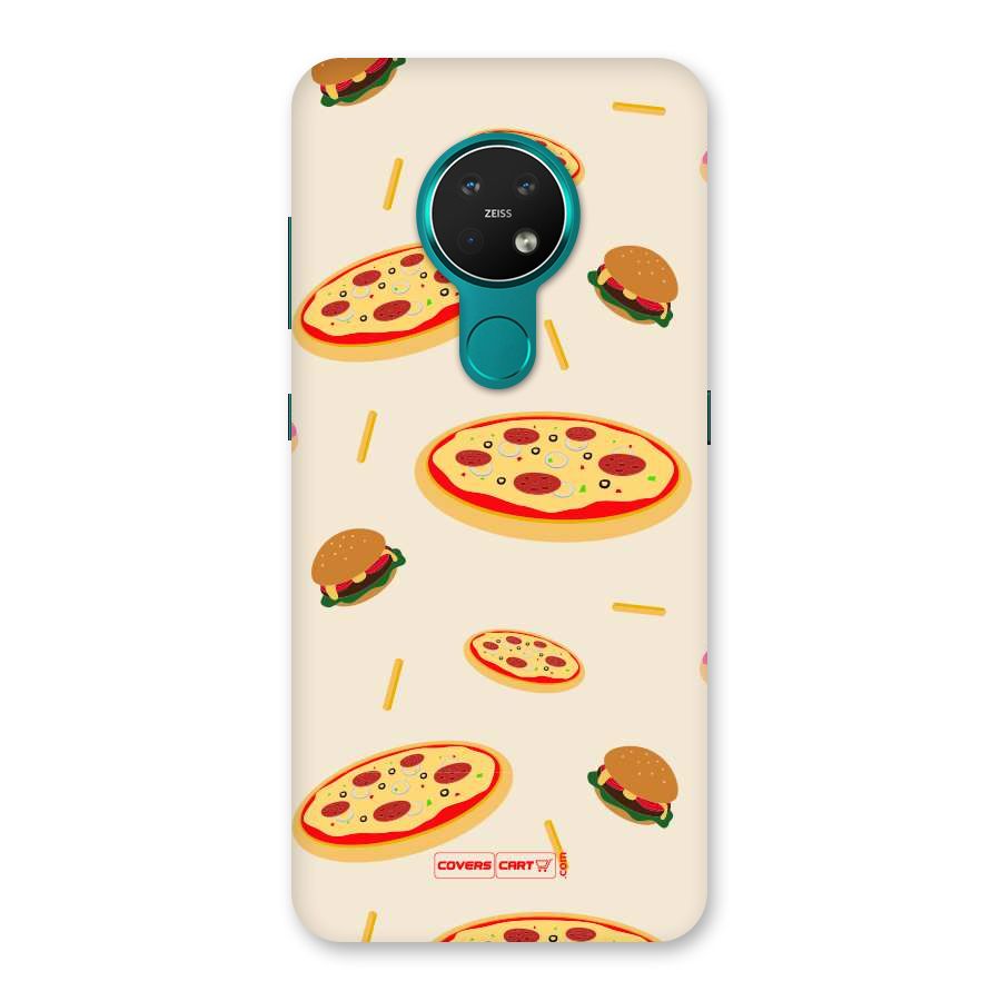 Pizza and Burger Love Back Case for Nokia 7.2