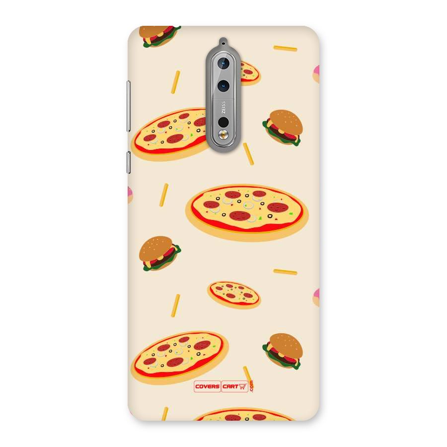 Pizza and Burger Love Back Case for Nokia 8