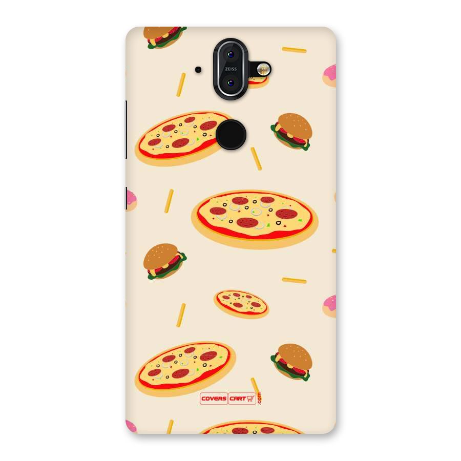 Pizza and Burger Love Back Case for Nokia 8 Sirocco