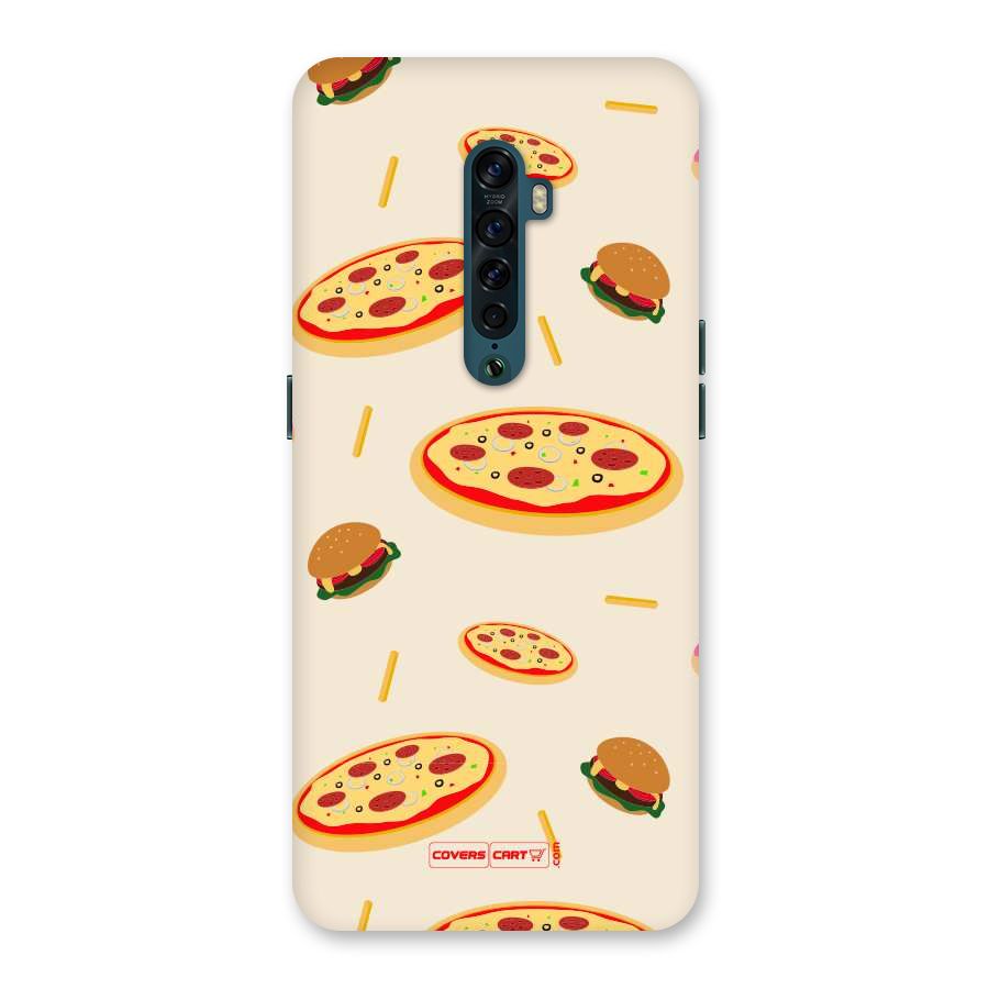 Pizza and Burger Love Back Case for Oppo Reno2