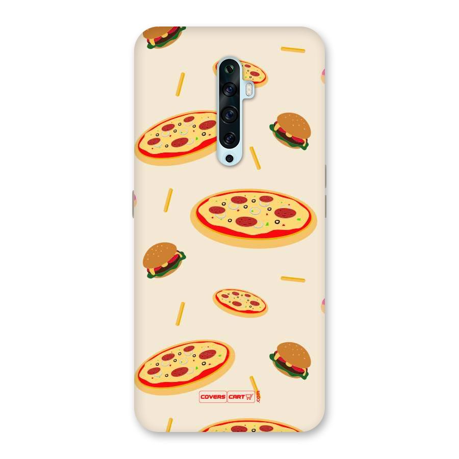 Pizza and Burger Love Back Case for Oppo Reno2 F