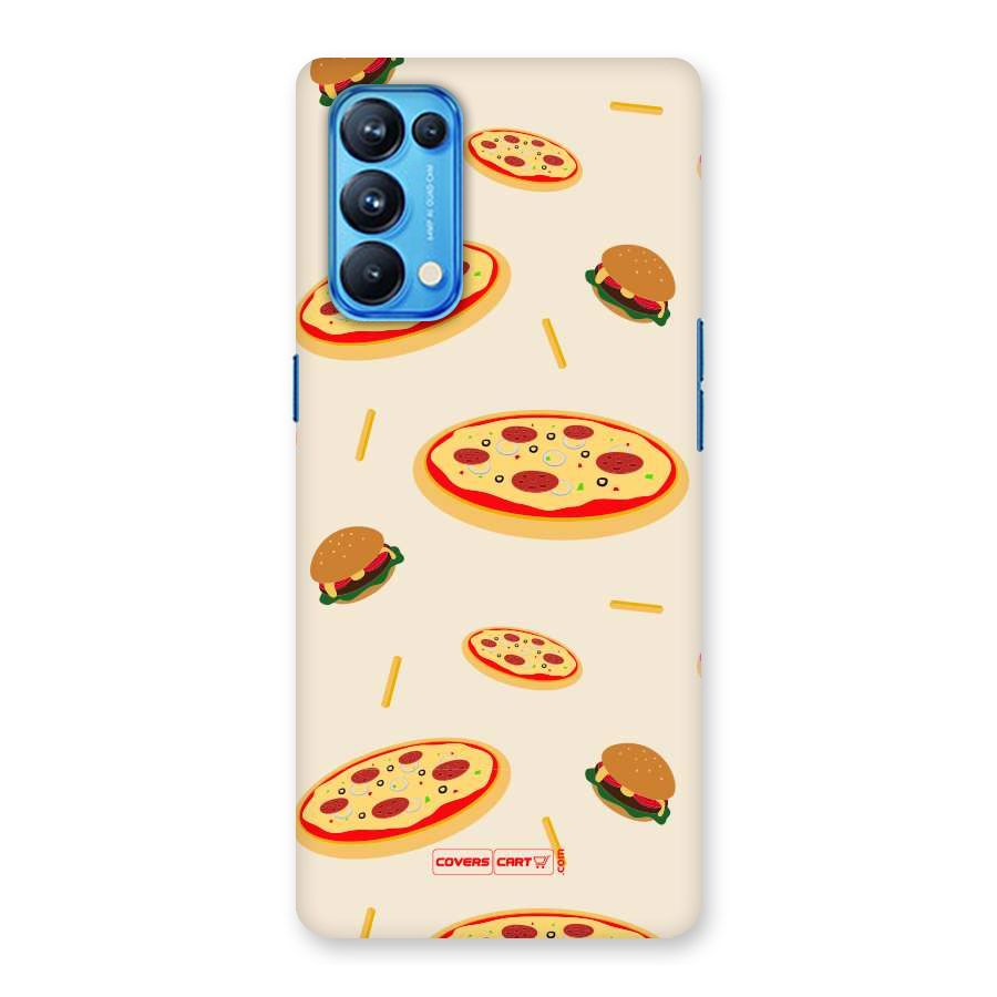 Pizza and Burger Love Back Case for Oppo Reno5 Pro 5G