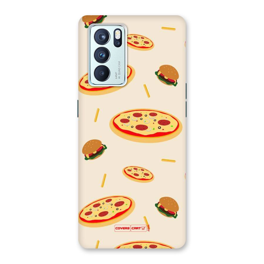 Pizza and Burger Love Back Case for Oppo Reno6 Pro 5G
