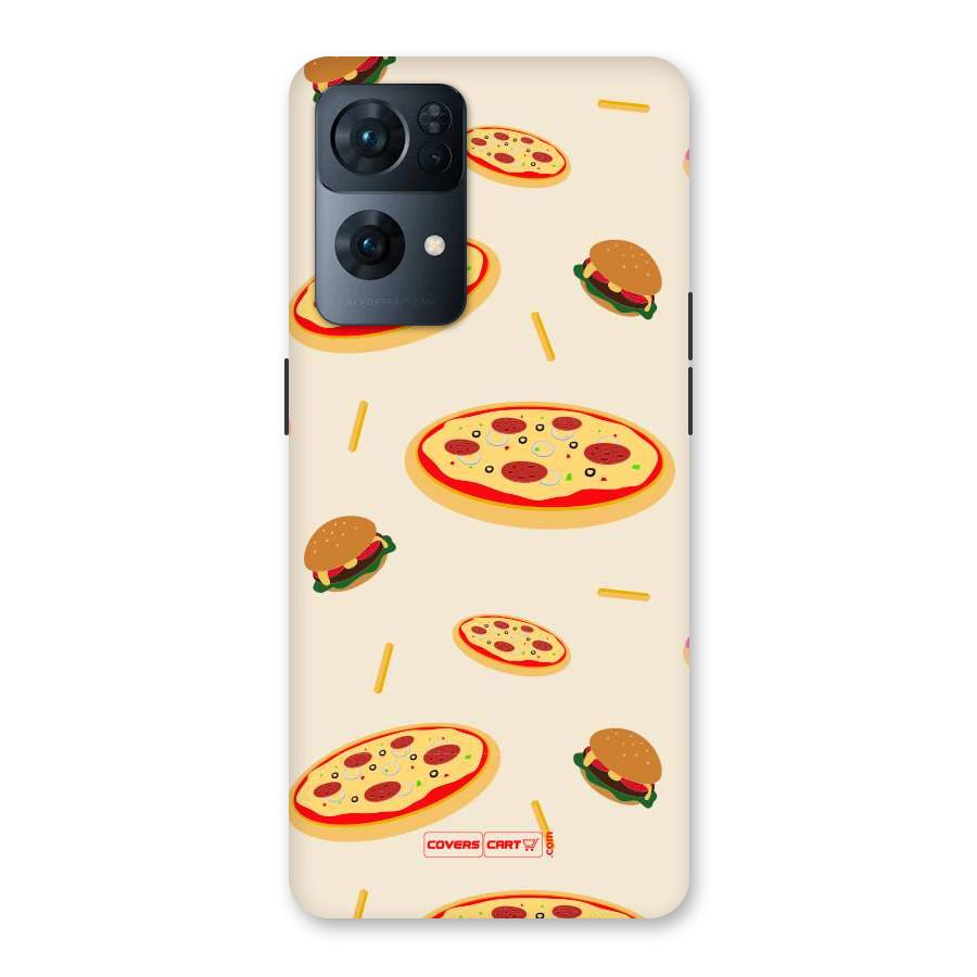 Pizza and Burger Love Back Case for Oppo Reno7 Pro 5G