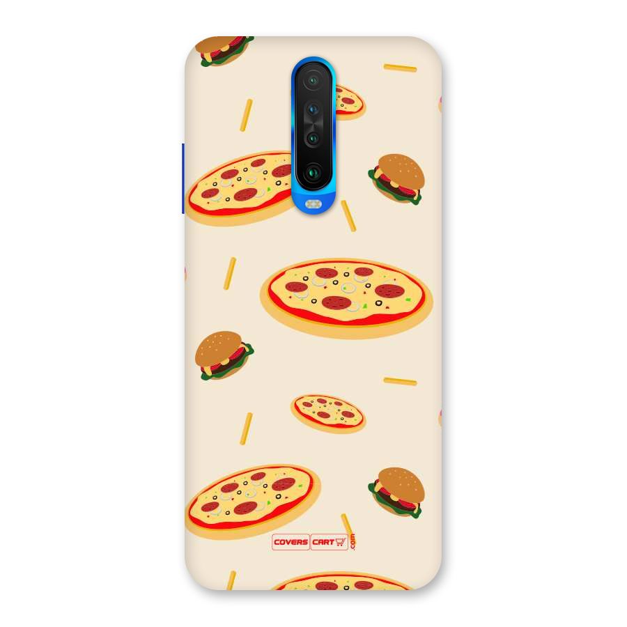 Pizza and Burger Love Back Case for Poco X2