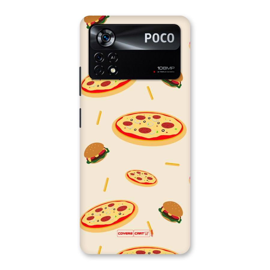 Pizza and Burger Love Back Case for Poco X4 Pro 5G