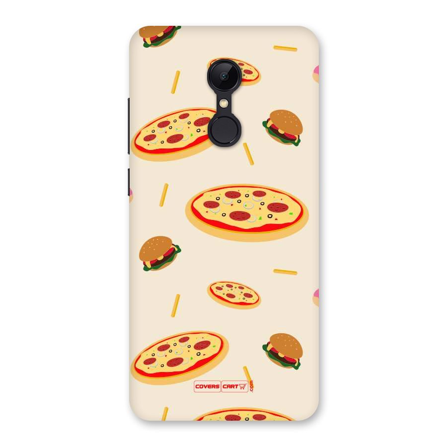 Pizza and Burger Love Back Case for Redmi 5