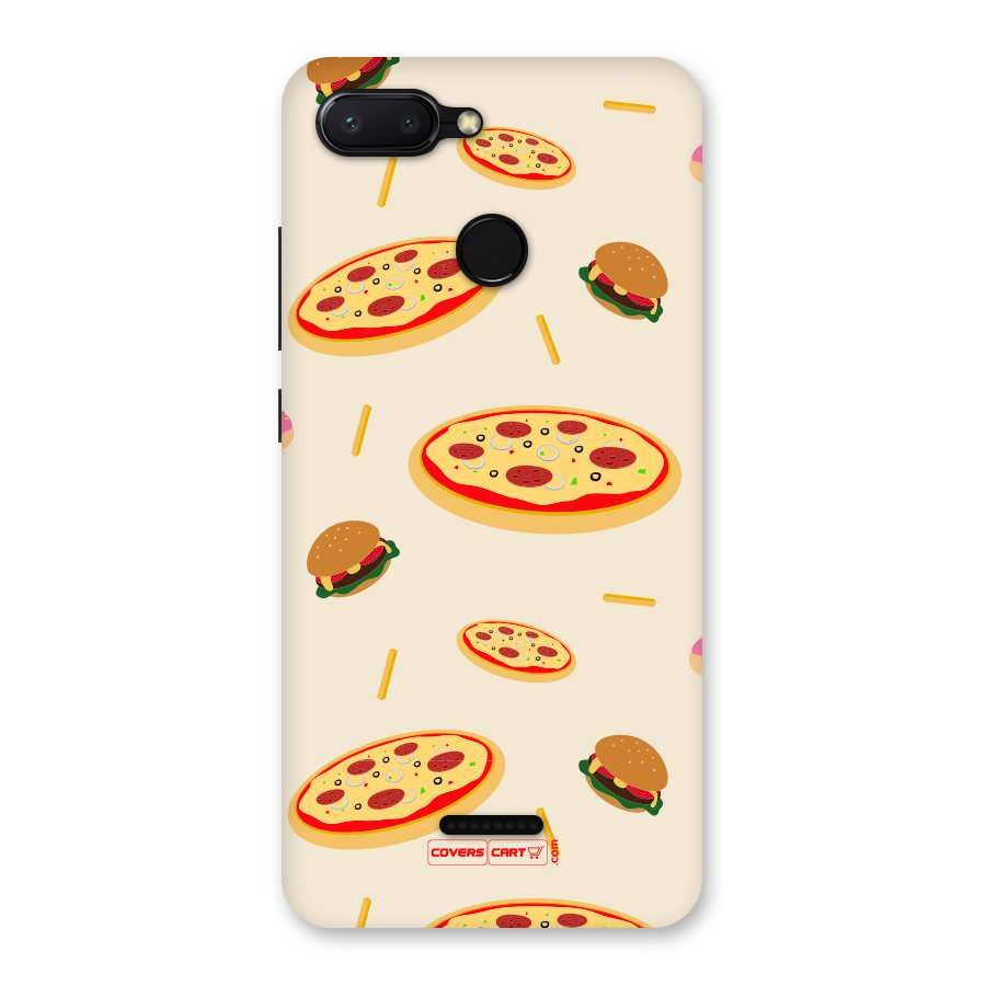 Pizza and Burger Love Back Case for Redmi 6