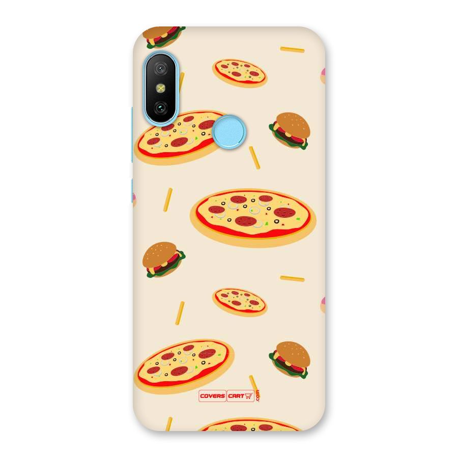 Pizza and Burger Love Back Case for Redmi 6 Pro