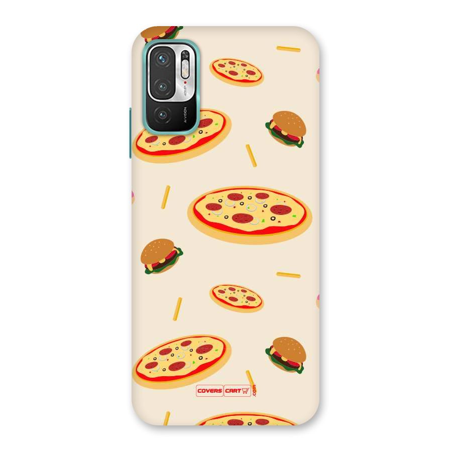 Pizza and Burger Love Back Case for Redmi Note 10T 5G