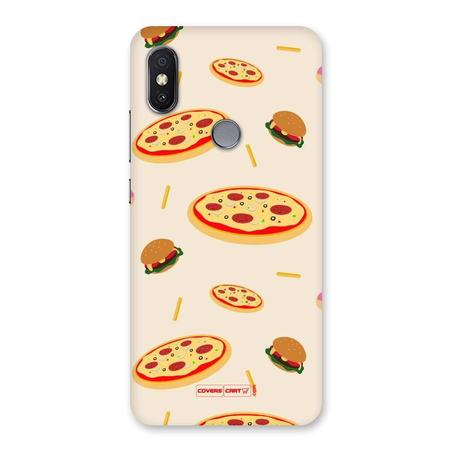 Pizza and Burger Love Back Case for Redmi Y2