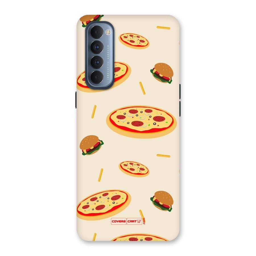 Pizza and Burger Love Back Case for Reno4 Pro