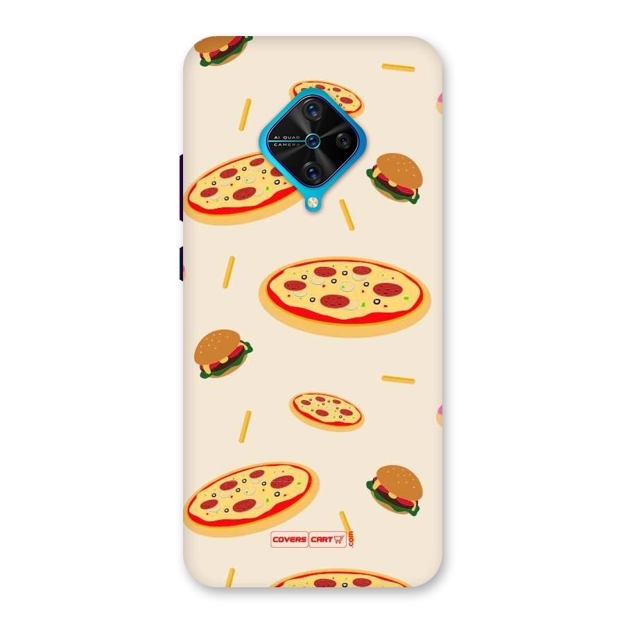 Pizza and Burger Love Back Case for Vivo S1 Pro