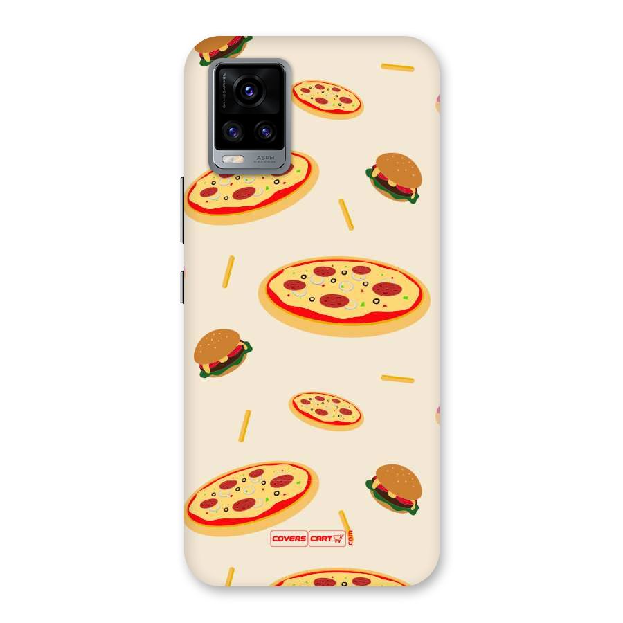 Pizza and Burger Love Back Case for Vivo V20